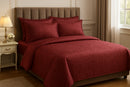 Jogo de Cama Queen Jacquard Bordô - 4 Peças Sofisticado